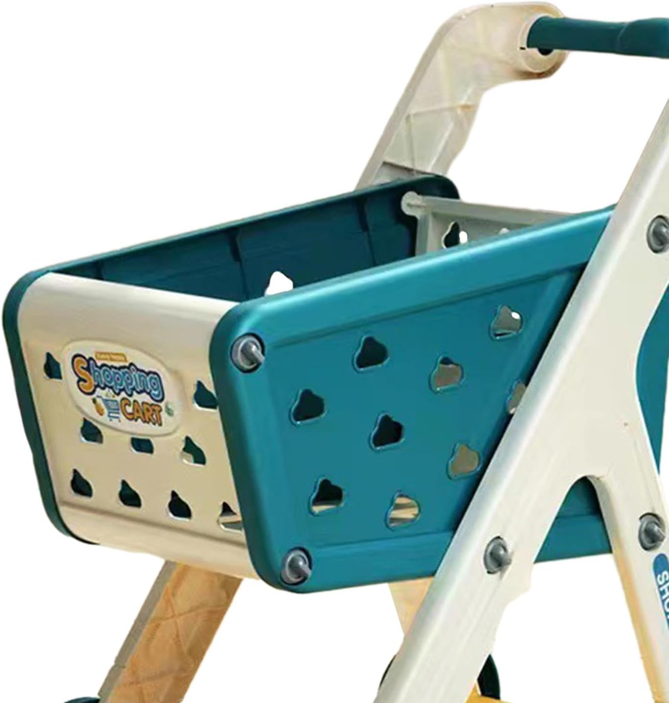 Shopping Cart Toy Shopping Trolley Toy Deluxe Grocery Carts Toy Supermarket Handcart for Ages 3 and Up Creative Toys, Blue