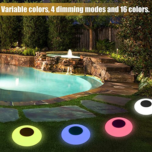 Yumeitech Solar Floating Swimming Pool Light With Remote Control Outdoor Color Changing Waterproof Led Lights Globe Lamps For Garden Pool Patio Party Decoration（Flying Saucer） #TOP5