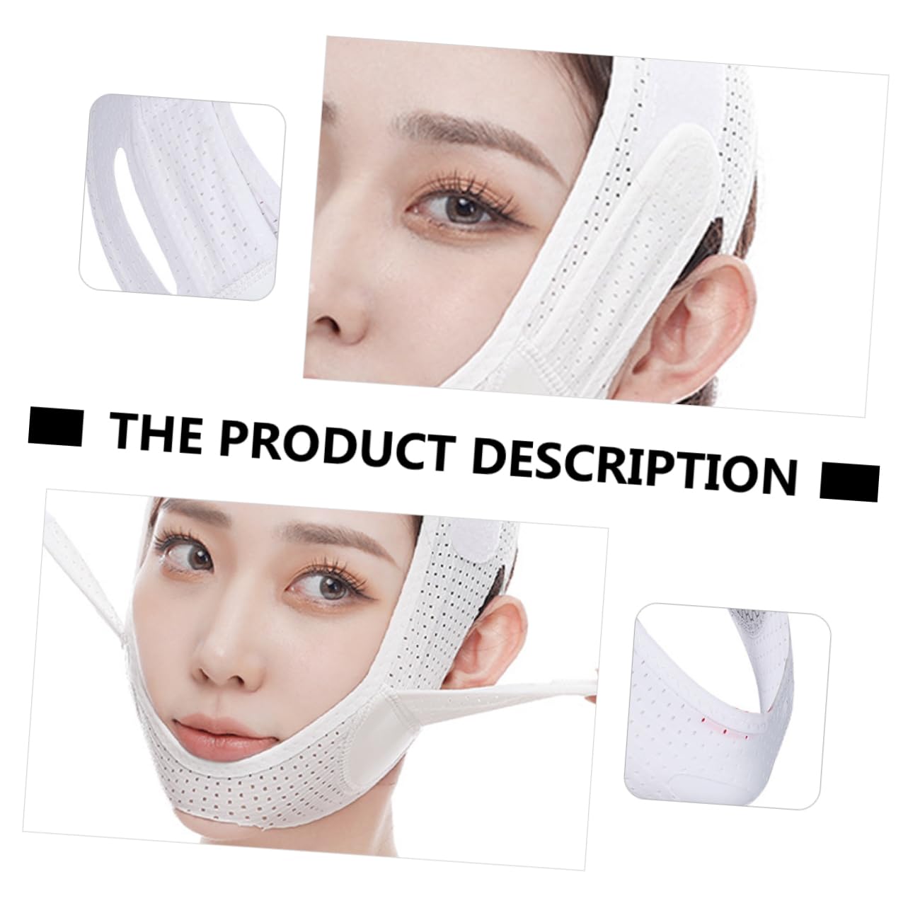1pc Shaped Face Lifting Belt Chin Lift Mask for Contouring Breathable Washable Strap for Double Chin Reduction Professional Skin Tightening Device