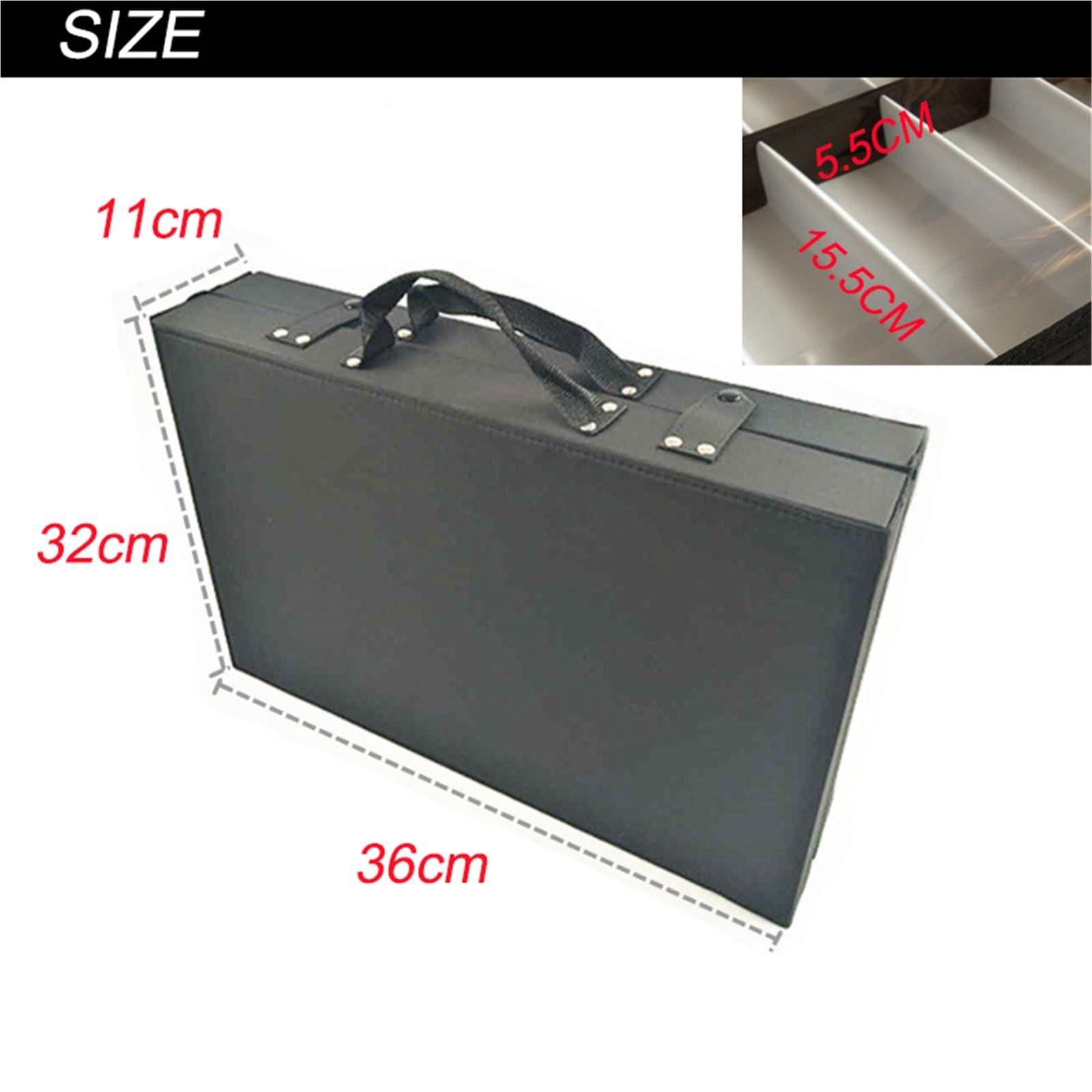 Organizador para Gafas De Sol Maleta con 24/32 Ranuras, Estuche for Gafas, Estante de exhibición for Gafas, Organizador de Gafas, Caja expositora(32 Slots Black)