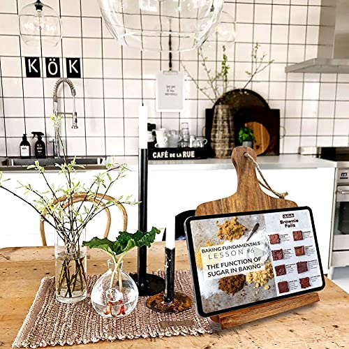 Mayavenue Mother's Day Gift, Wooden Bamboo Engraved Cookbook Stand, Adjustable Foldable Ipad Tablet Recipe Book Stand Holder For Women, Mom, Mother New House Housewarming Gift #TOP1
