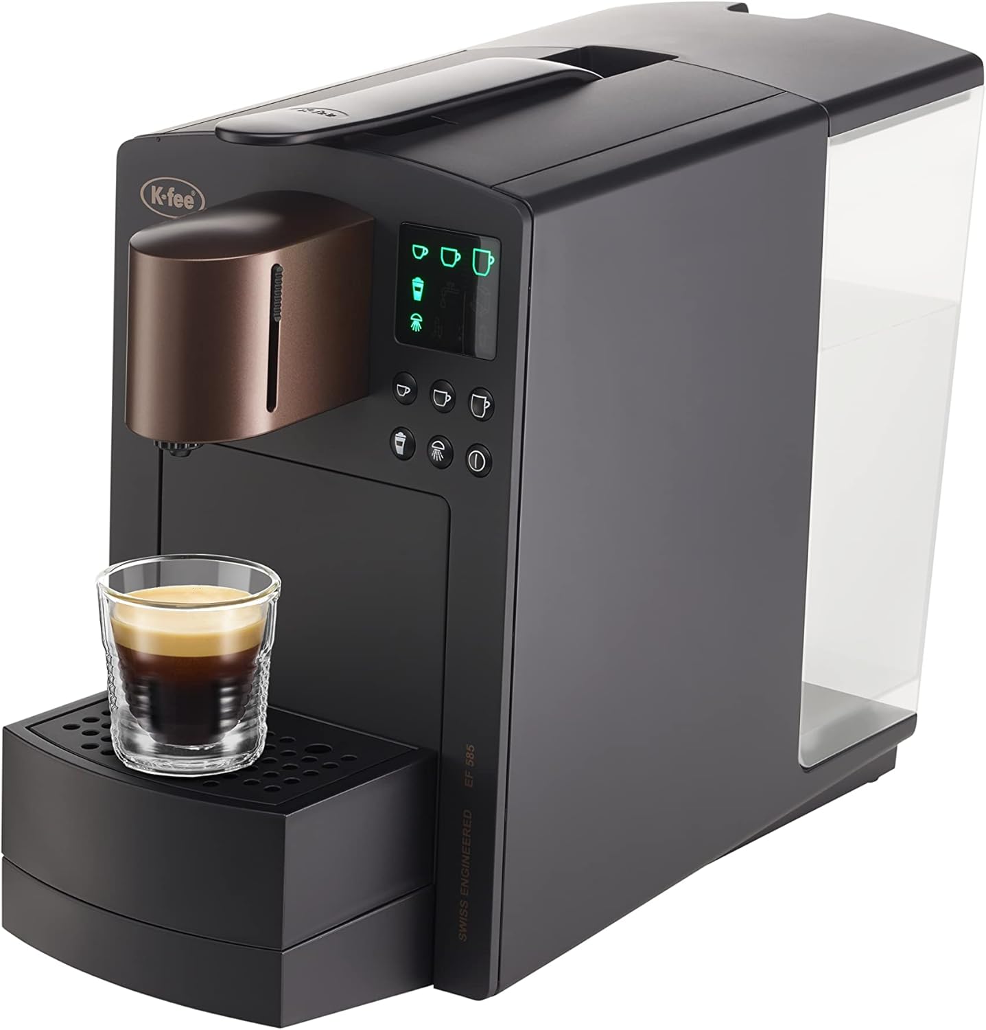K-FEE Grande Macchina per Capsule, Alluminio, Rame Nero K-FEE Grande Macchina per Capsule, Alluminio, Rame Nero