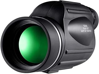 Telescopio monocular HD con Zoom 10X50 para pájaros, Impermeable, a Prueba de Golpes, Color Negro, B, para Interiores y Exteriores.