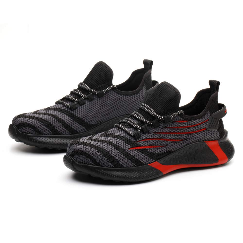 Scarpe Antinfortunistiche Uomo Leggere Scarpe da Lavoro Traspiranti Donna Antiscivolo Scarpe da Cantiere con Punta in Acciaio