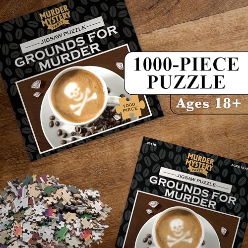 Rompecabezas clásico de misterio BePuzzled 'Grounds for Murder', 1000 piezas miniatura 3