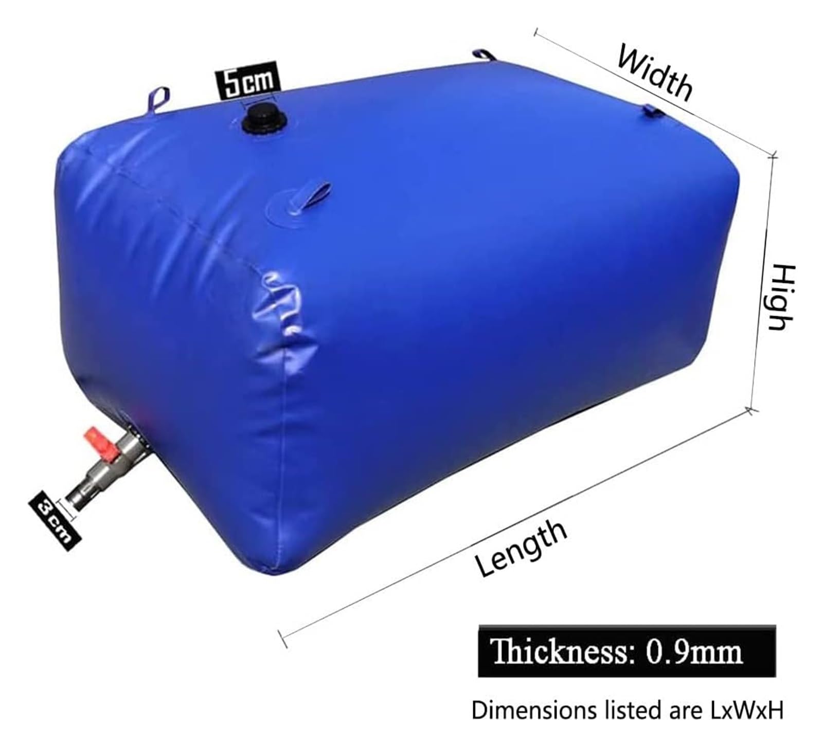 BidóN De Agua Plegable Wall Art Bolsa De Almacenamiento De Agua Blanda, Cubo De Agua Flexible Plegable Con Grifo, Portador De Agua De Pvc, 0.9mm De Espesor Resistente Al Desgaste For Construcción Jard