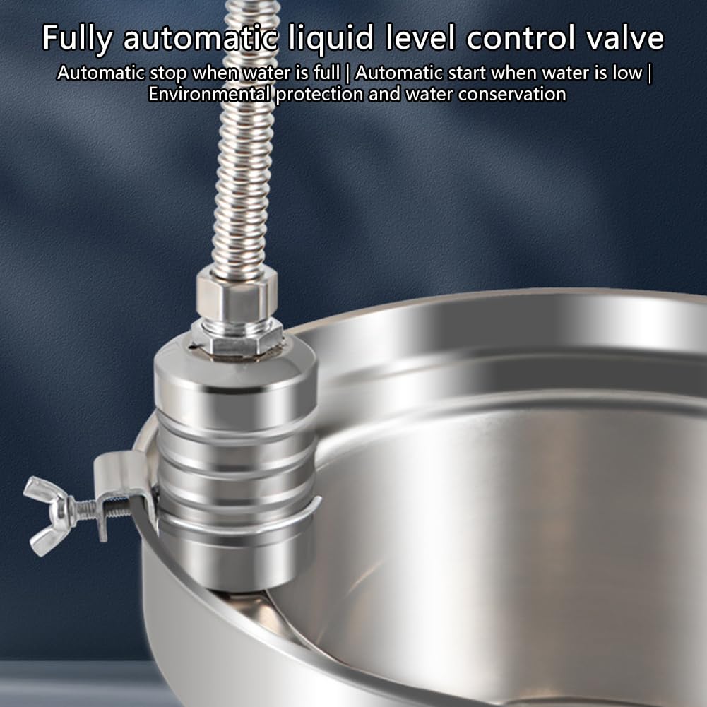 304 Stainless Steel Automatic Float Valve - 1/2" NPT, Water Level Control For Tanks