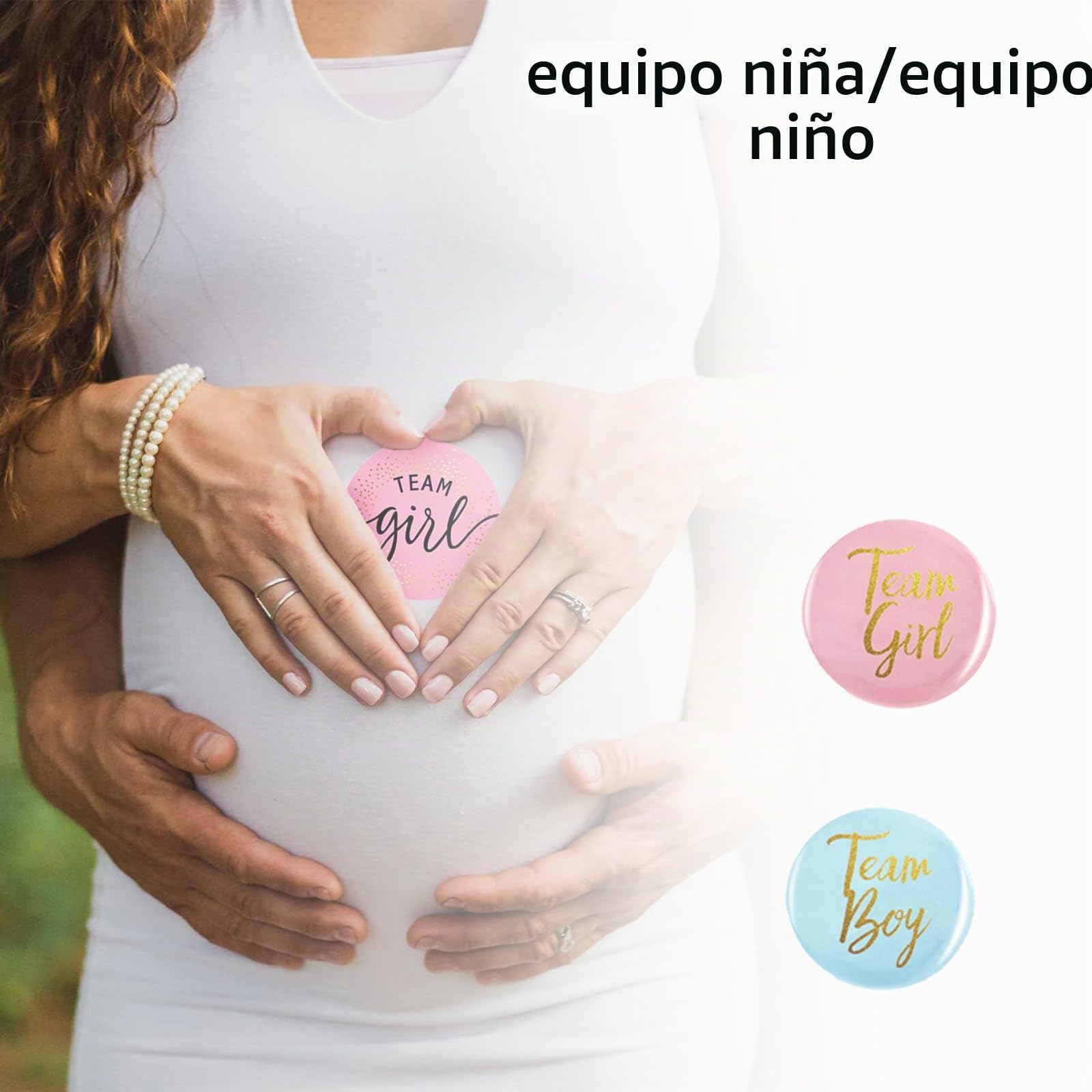 30 Piezas Botones De Revelación De Género Botón De Revelación De Género Equipo Niño Niña Insignia Pin Para Baby Shower Decorativo Género Revelar Fiesta Juego Suministros (Azul y Rosa)