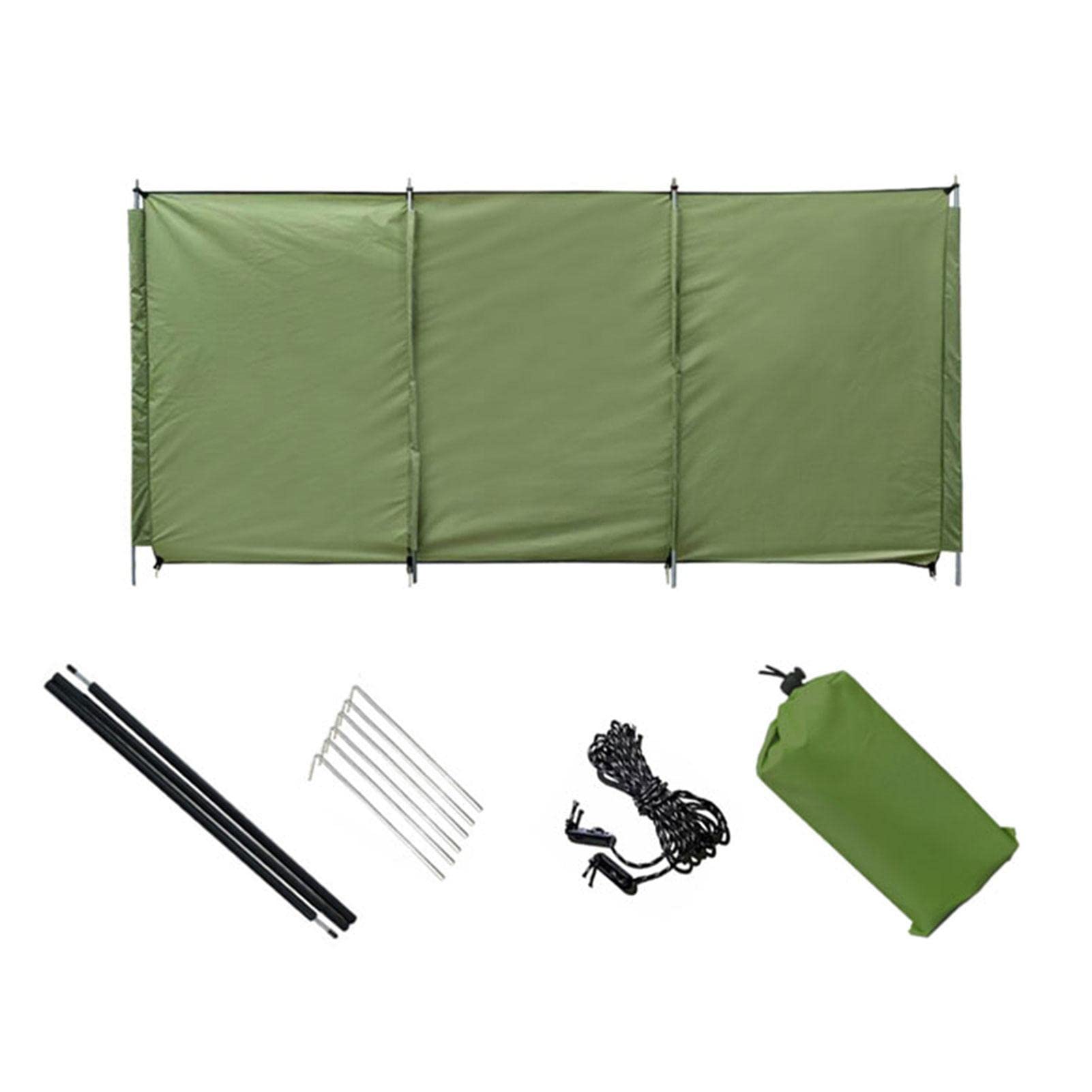 Brise-vent pliable pour le camping – Pare-brise et pare-soleil pour poêle d'extérieur – Pare-vue d'hiver avec tiges de support – 3 tailles pour jardin, pique-nique, barbecue et protection contre les