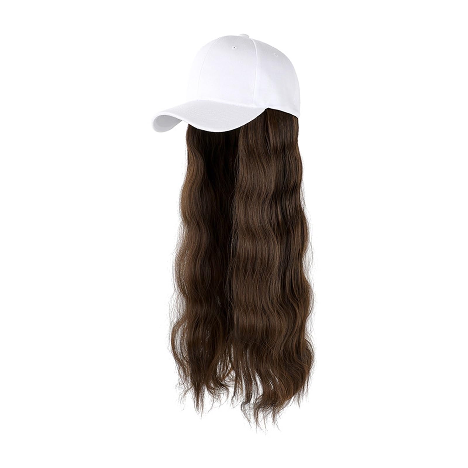 Gorra Calva Gorro de pelo largo Sombrero vacaciones largas Cuerpo Moda Señora Cabeza Juegos cabello peluca Gorro de Pelo(3)
