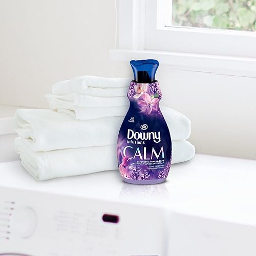 Miniatura 7 de Downy Infusions Líquido suavizante de tela para lavandería aroma tranquilo lavanda y vainilla 56 onzas líquidas paquete de 2