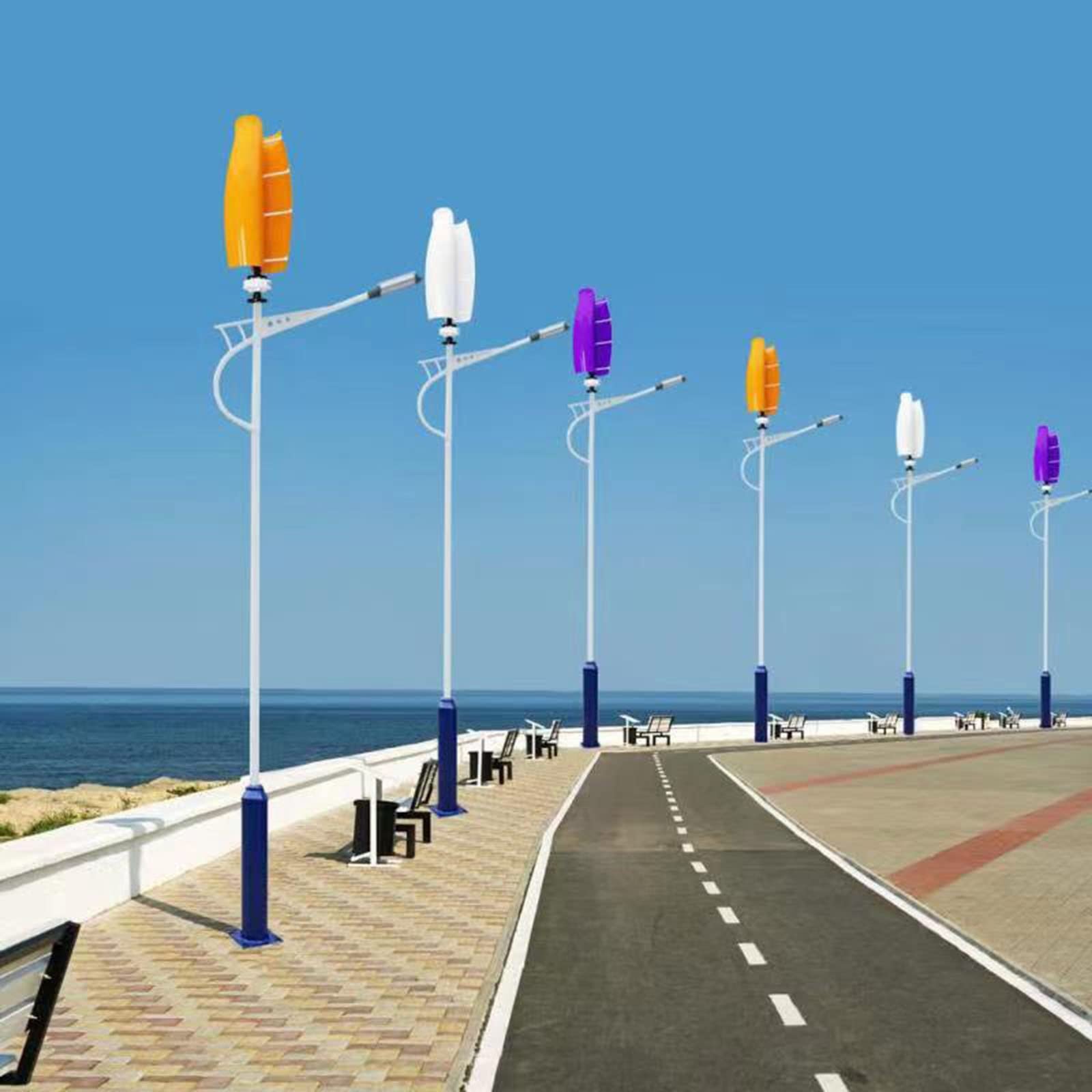 Generatore eolico a turbina ad asse verticale, 1500 W 12 V/24 V, sistema di generazione di energia ecologica con alimentazione solare complementare