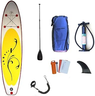ALYR Inflatable Stand Up Paddle Board, Stand-Up Paddleboards Surfboard SUP Board Inflatable Paddleboards Fin/Hand Pump/Adjustable Paddle/Repair Kit,A_320x76x15cm