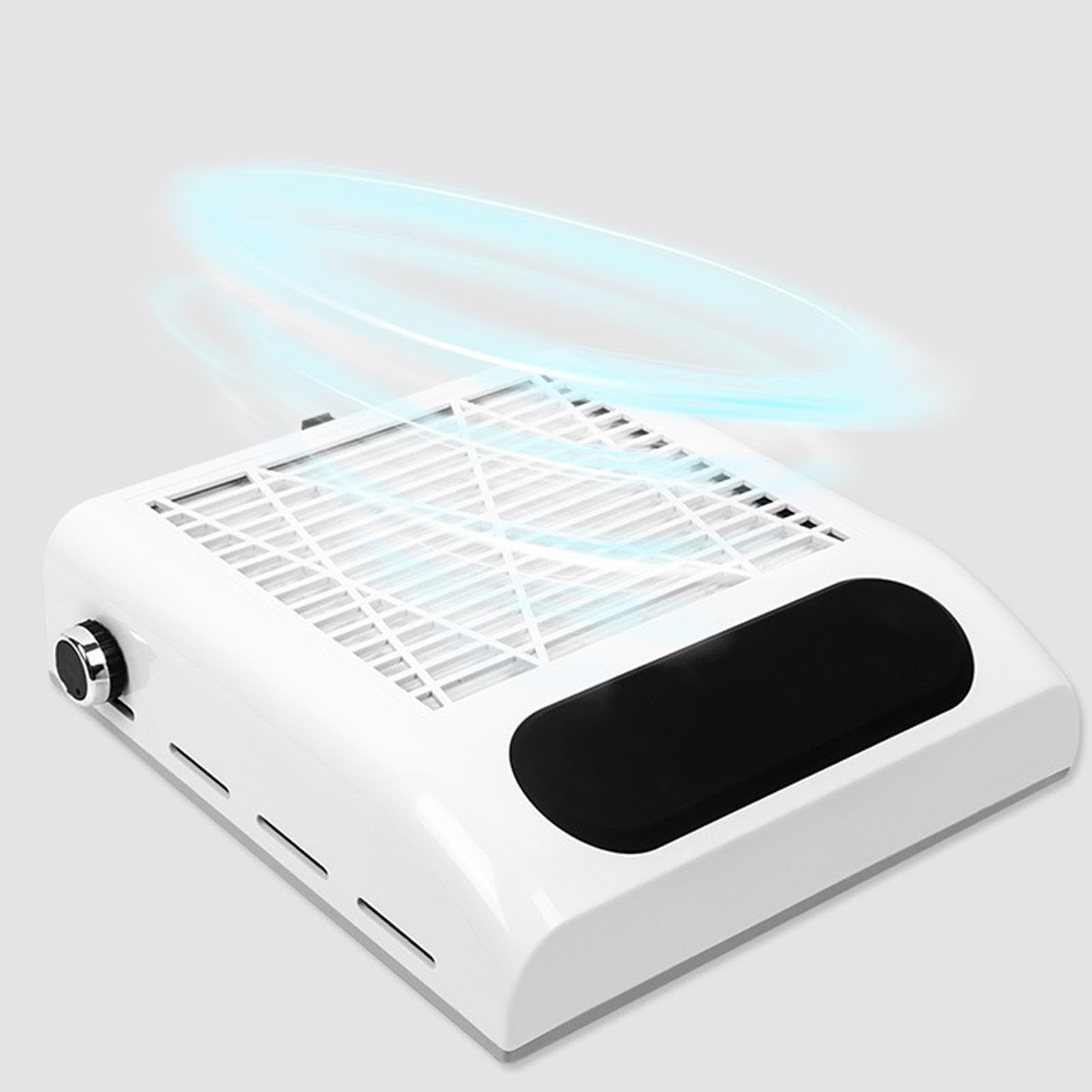 Aspiratore per Polvere da Unghie Regolabile 80W – Aspirapolvere da Tavolo con poggiamano e Filtro Denso, estrattore Portatile per limatura, per casa e Salone