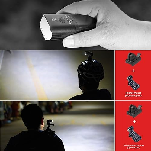 Miniatura 7 de Navi350 - Luz para bicicleta, batería recargable USB de 1600 mAh, luz delantera LED súper brillante de 350 lúmenes para conducción nocturna, IPX6