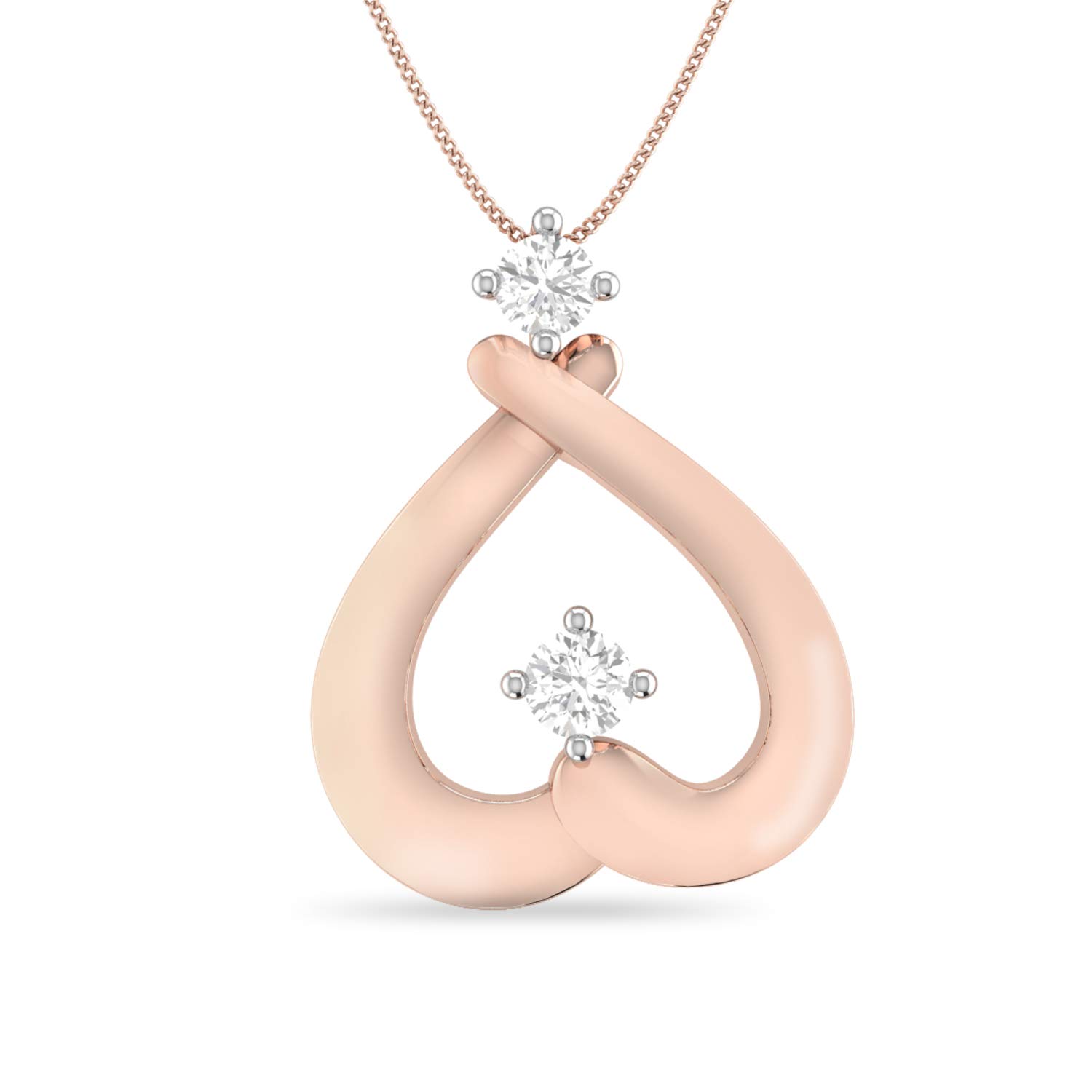 The Aldabella Heart 18k (750) Yellow Gold and Diamond Pendant-image-40