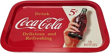 The Tin Box Company Coca Cola Rectangular Tin Tray 778427-12, Red