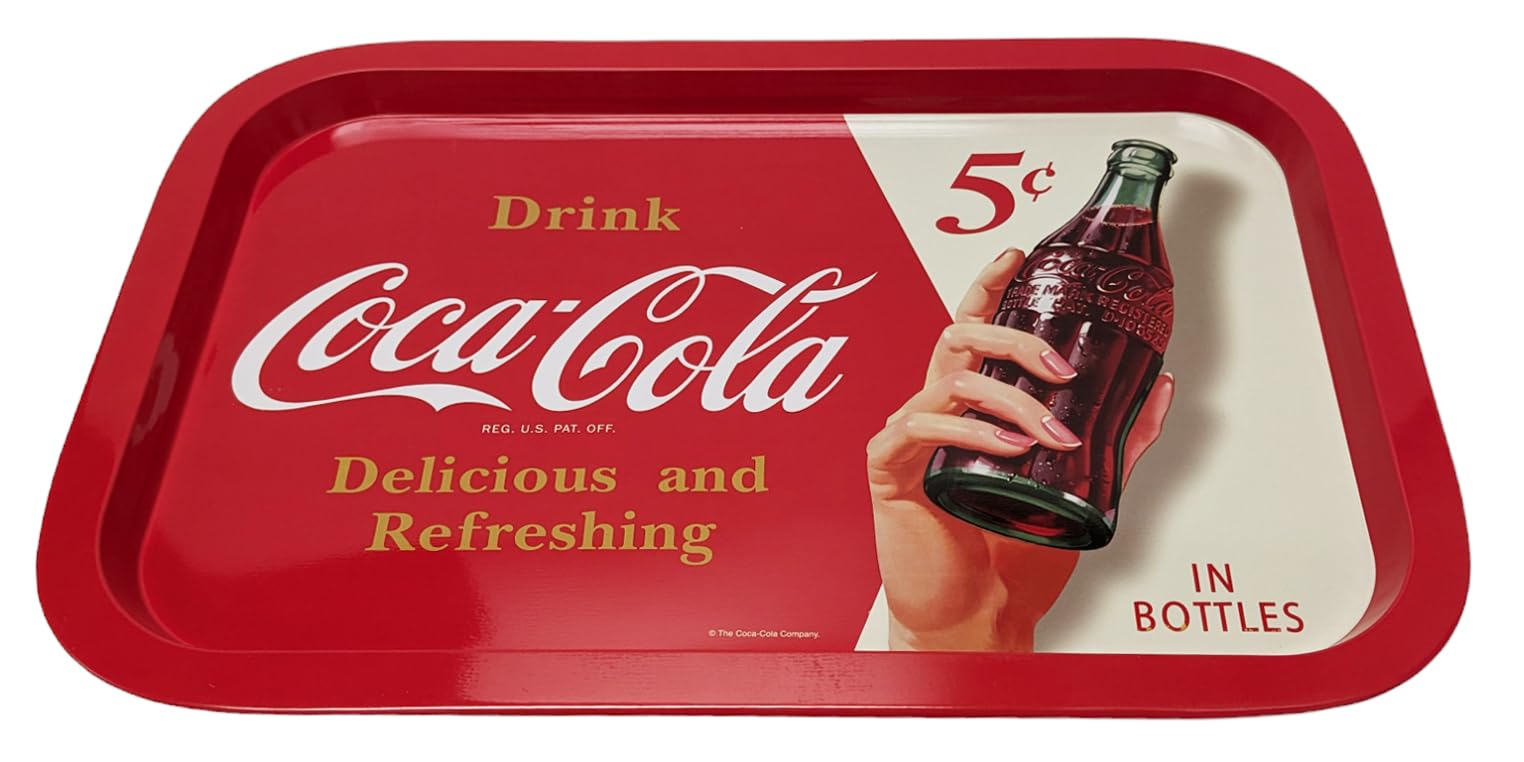 The Tin Box Company Coca Cola Rectangular Tin Tray (778427-12), Red
