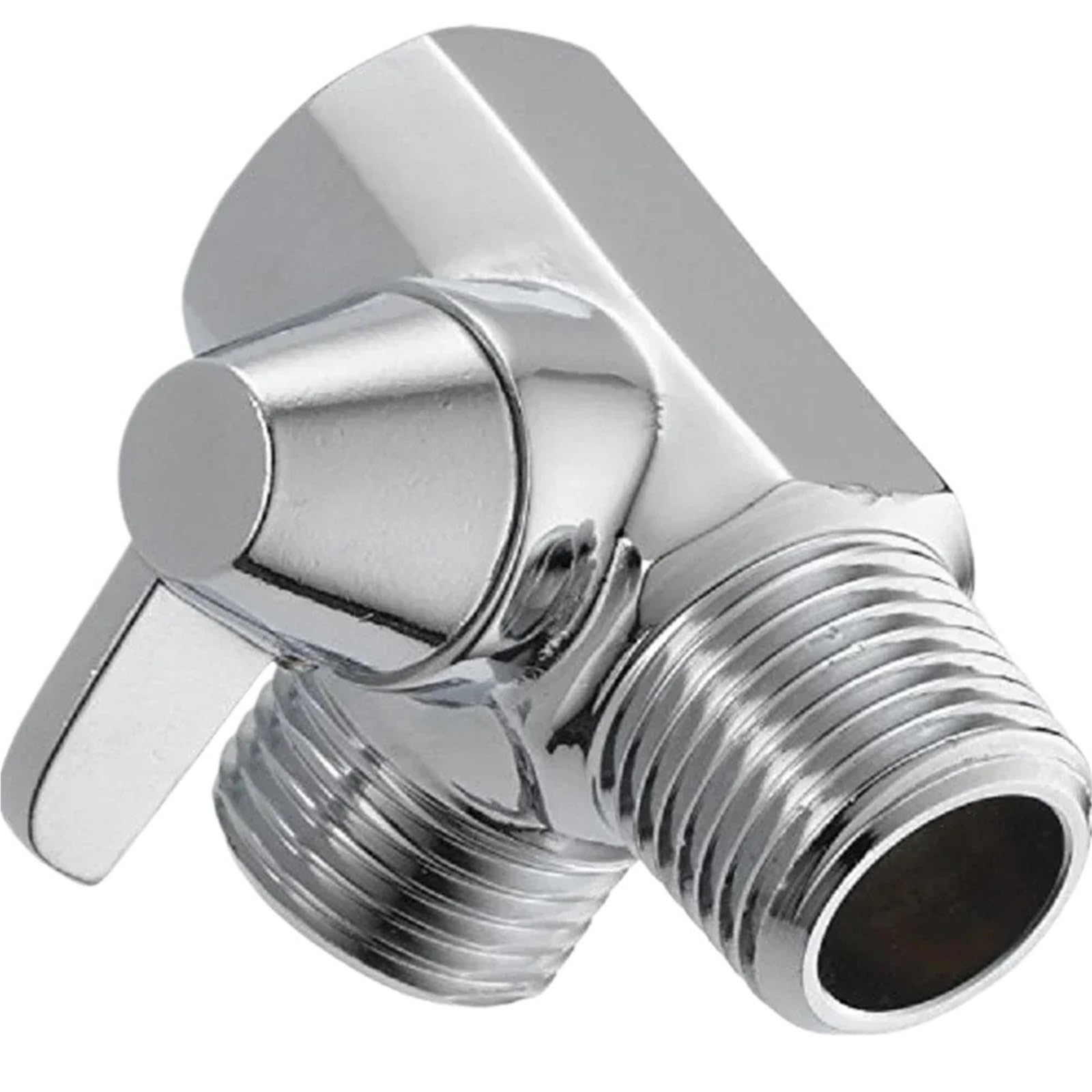 Yilwpv One Color Faucet Angle Valve 3 Way Brass Diverter For Handheld Shower Head Or Bath Tap T Adapter Chrome For Bathroom