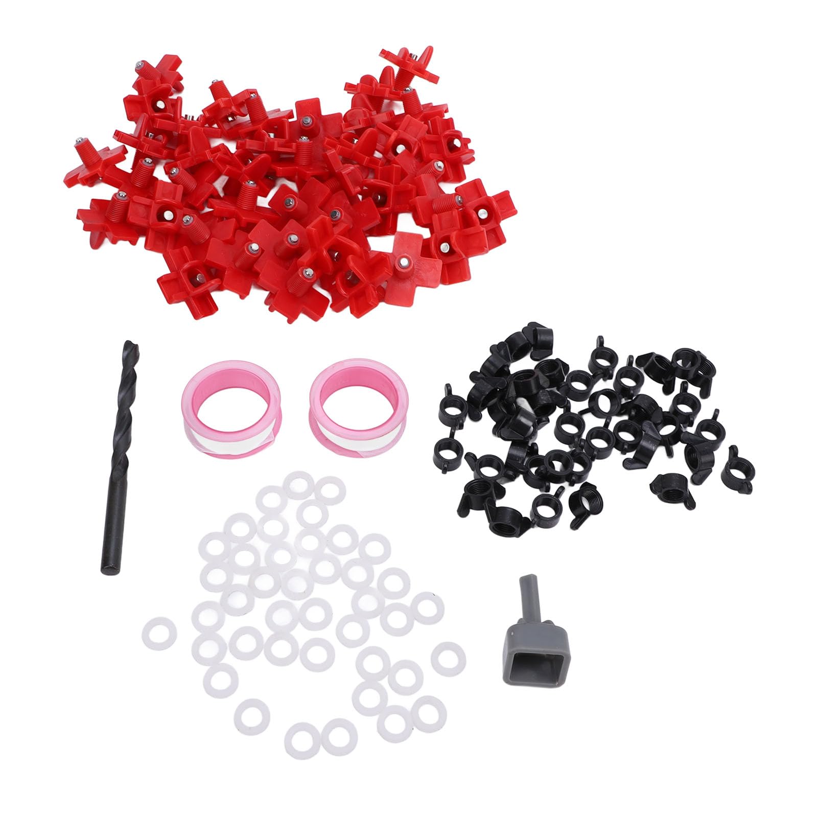 Miriam Song 40 Pack Horizontal Chicken Nipples Waterer, Automatic Poultry Nipple Waterer with Drill Bit for Bucket Feeders Chicken Coop