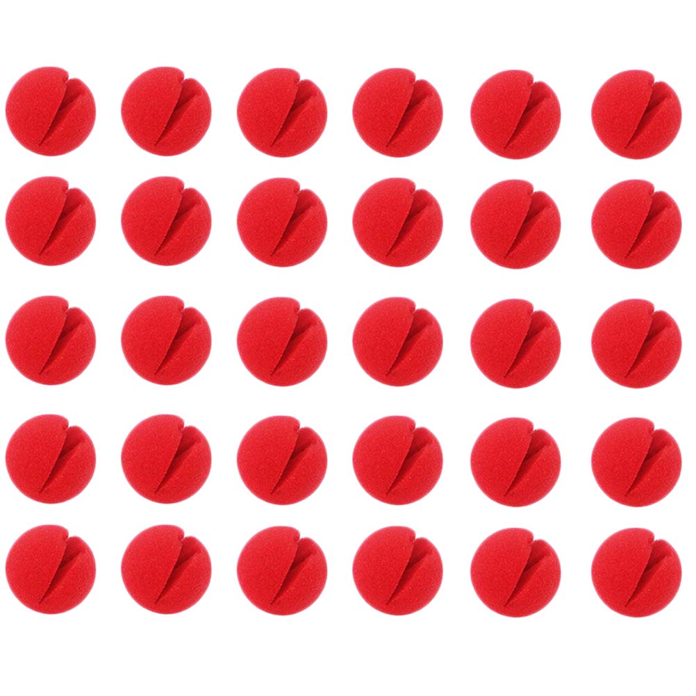 Red Circus Clown Nose Cosplay Red Clown Nose Foam Clown Noses, Red Nose Halloween Decor for Halloween Christmas Carnival Circus Party Costume Cosplay Decorations (Red)