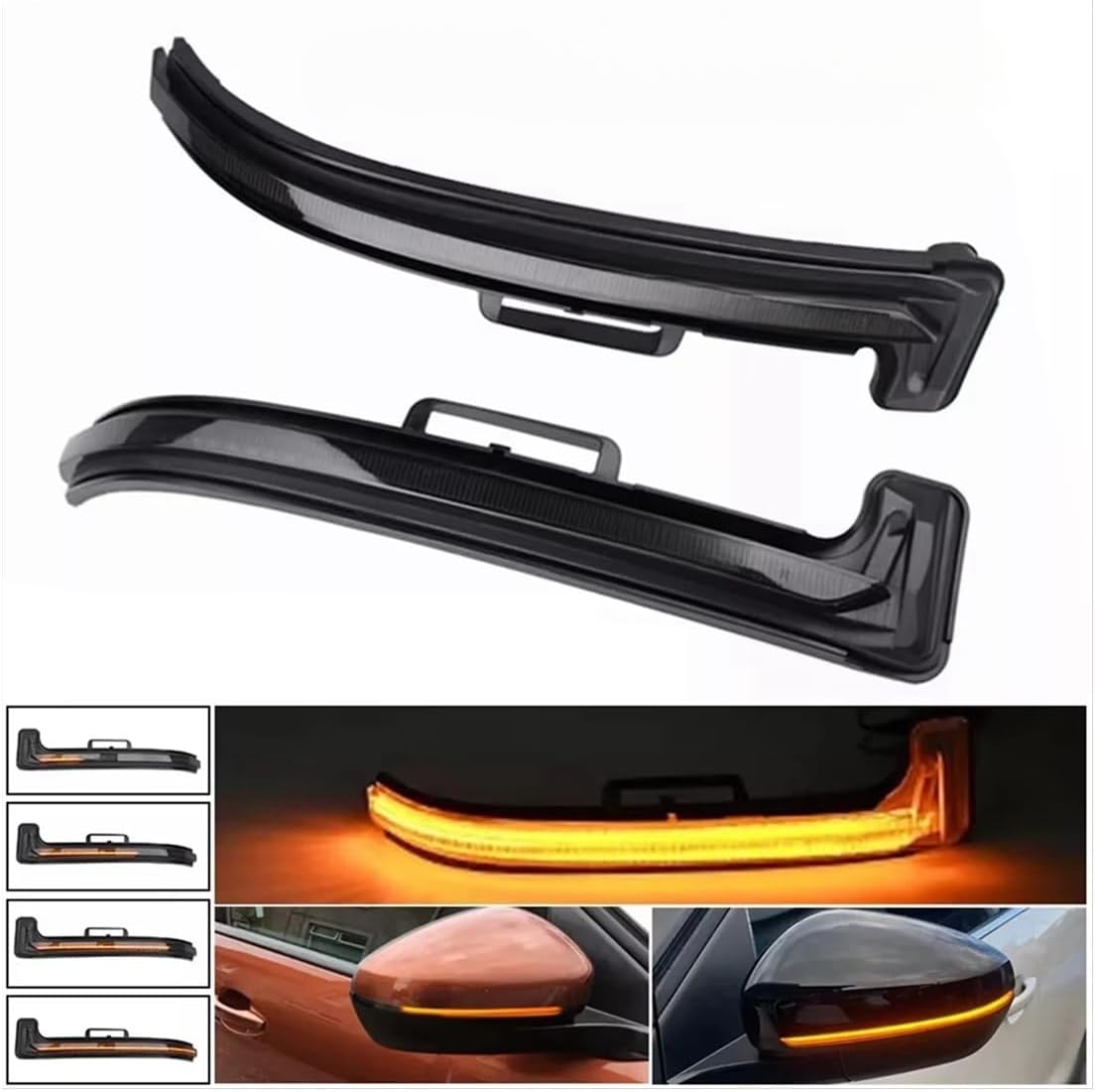Mirror Turn Signal Light Car Rear View Mirror Dynamic Turn Signal Light Indicator Lamp 1618048680 1618048780 for Pe&ugeot 3005 5008 C5A