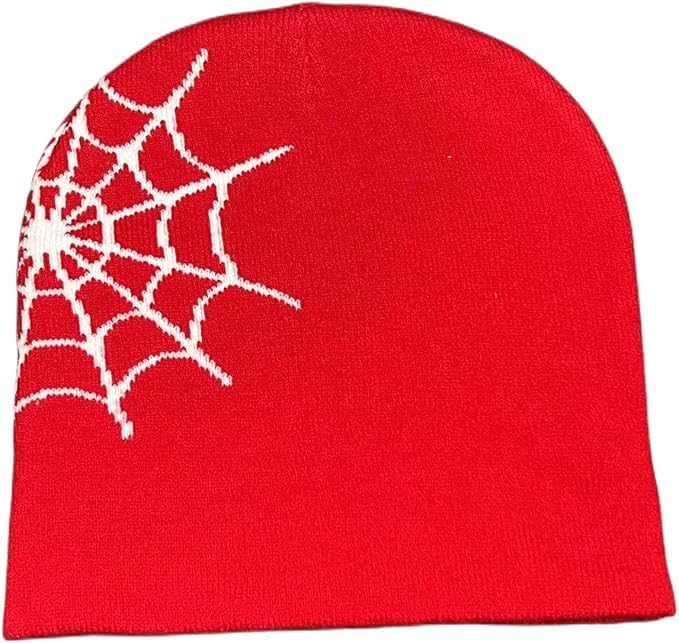 Image of Printed Beanie Hat, Beanies Y2K Winter Hats Streetwear Skull Cap Double-Layer Knitted Beanies Warm Knit Beanie, Hip Hop Streetwear Clothing