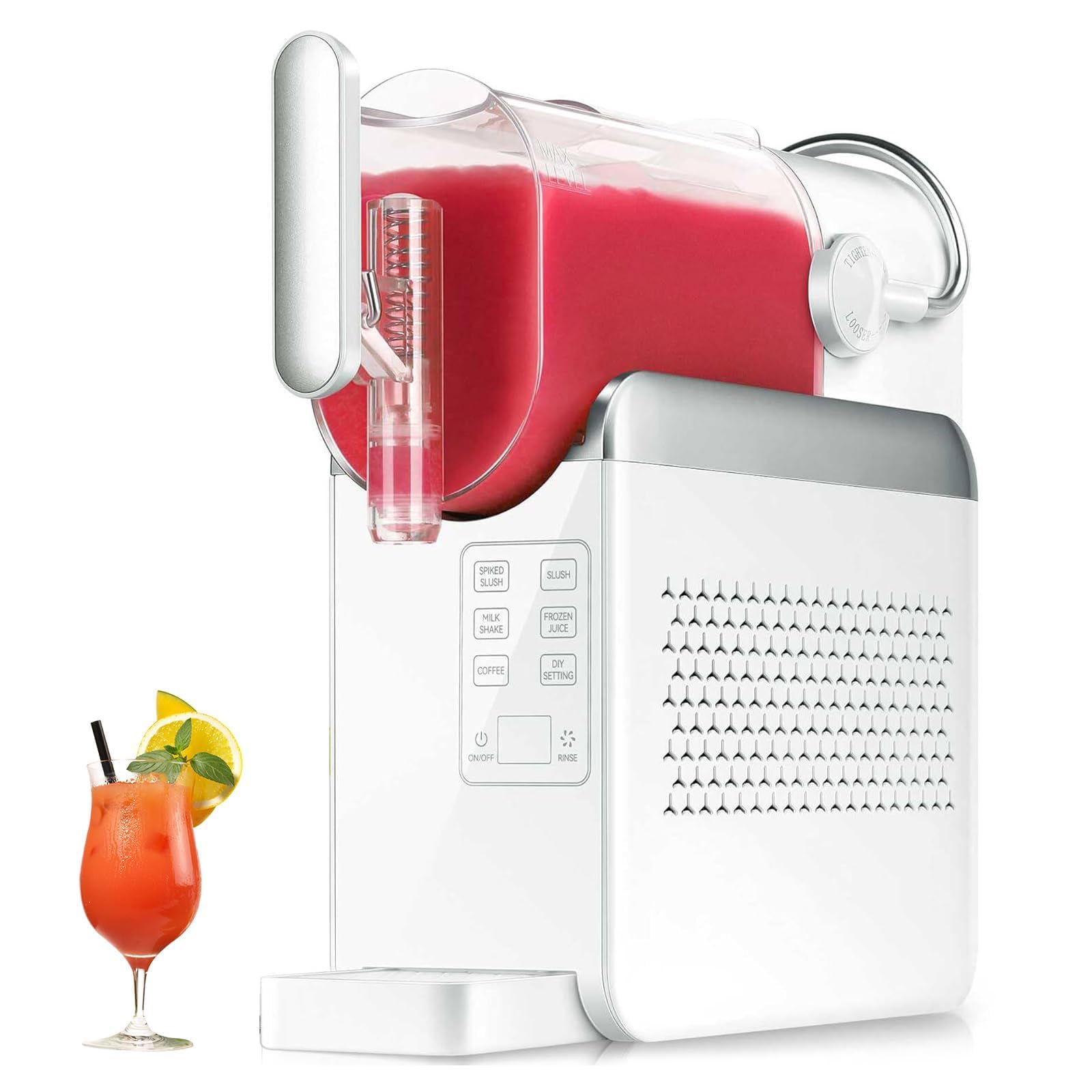 Máquina eléctrica para granizados sin Hielo, Color Blanco, con Pantalla LED para Preparar Bebidas congeladas en 5-10 Minutos para Uso doméstico.