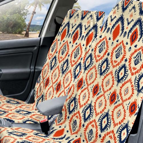 Image of Hahafelt 2 Pack Car Seat Towel Cover with Storage Bag, Aztec Artisans | 63 x 32 in Car Towel Seat Cover Non Slip Waterproof, Gym Workout Swimming Running, Machine Washable Sweat Absorbent Protector