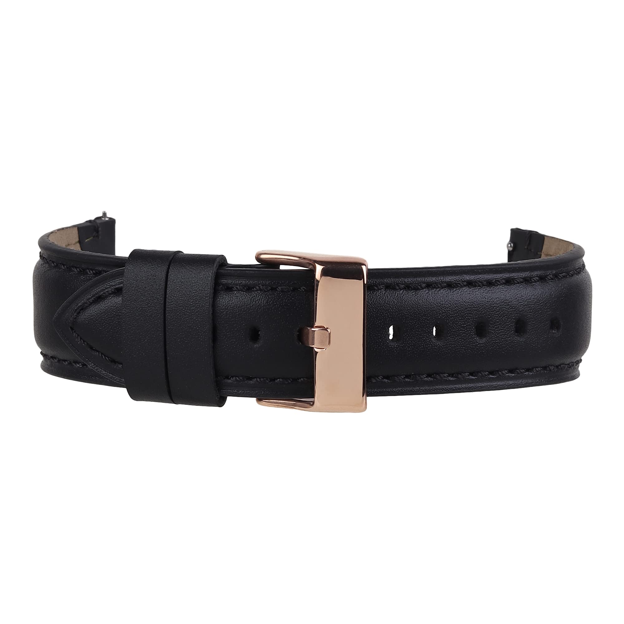 Genuine Leather Quick Release Black Watch Strap Compatible With Fossil,Casio,Titan,Etc WIth Standard Lug Size 20 mm (857502003) (B0C4FK889C) Amazon Price History, Amazon Price Tracker