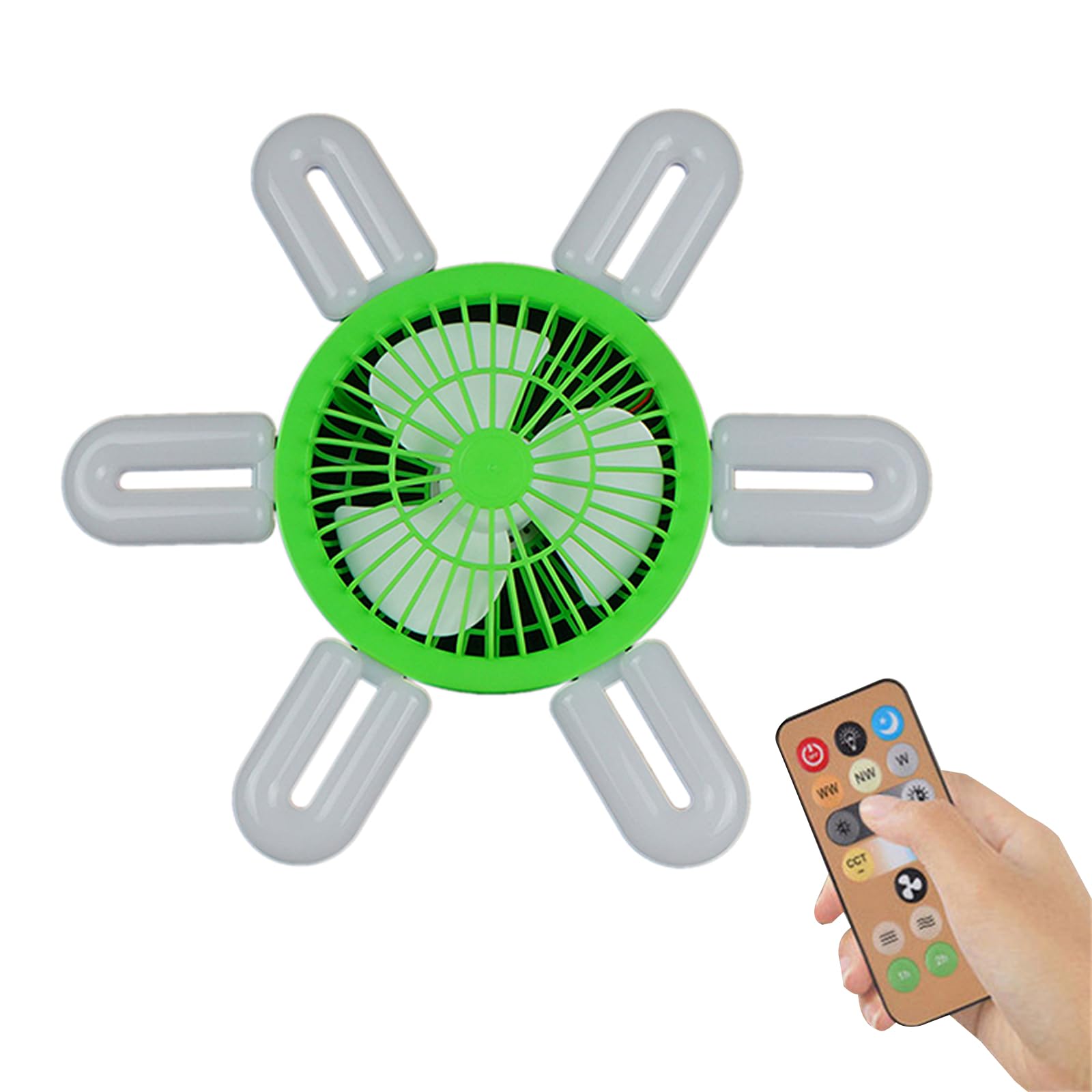 Plafonnier multifonctionnel avec ampoule ventilateur E27 pour salon et chambre
