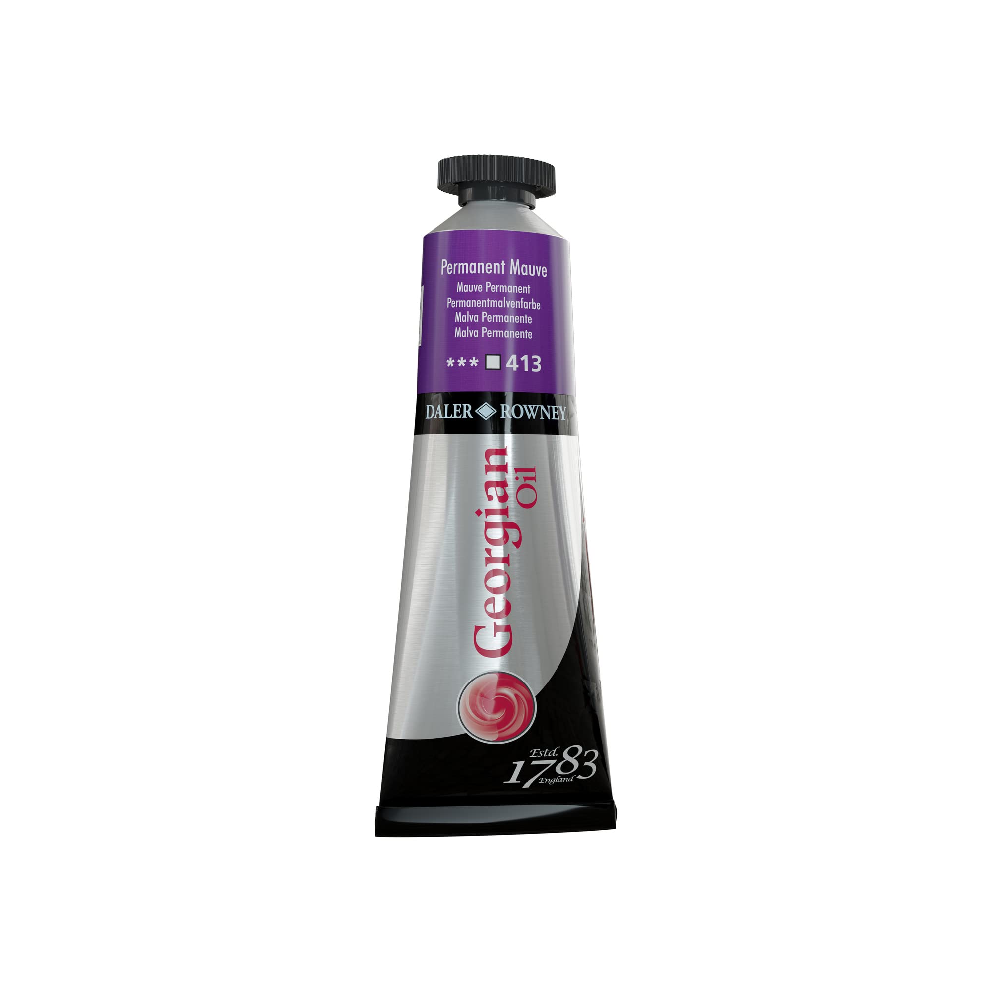 Daler-Rowney Georgian Oil Paint, Aluminium Tube, 1.28oz - 38 ml, Permanent Mauve