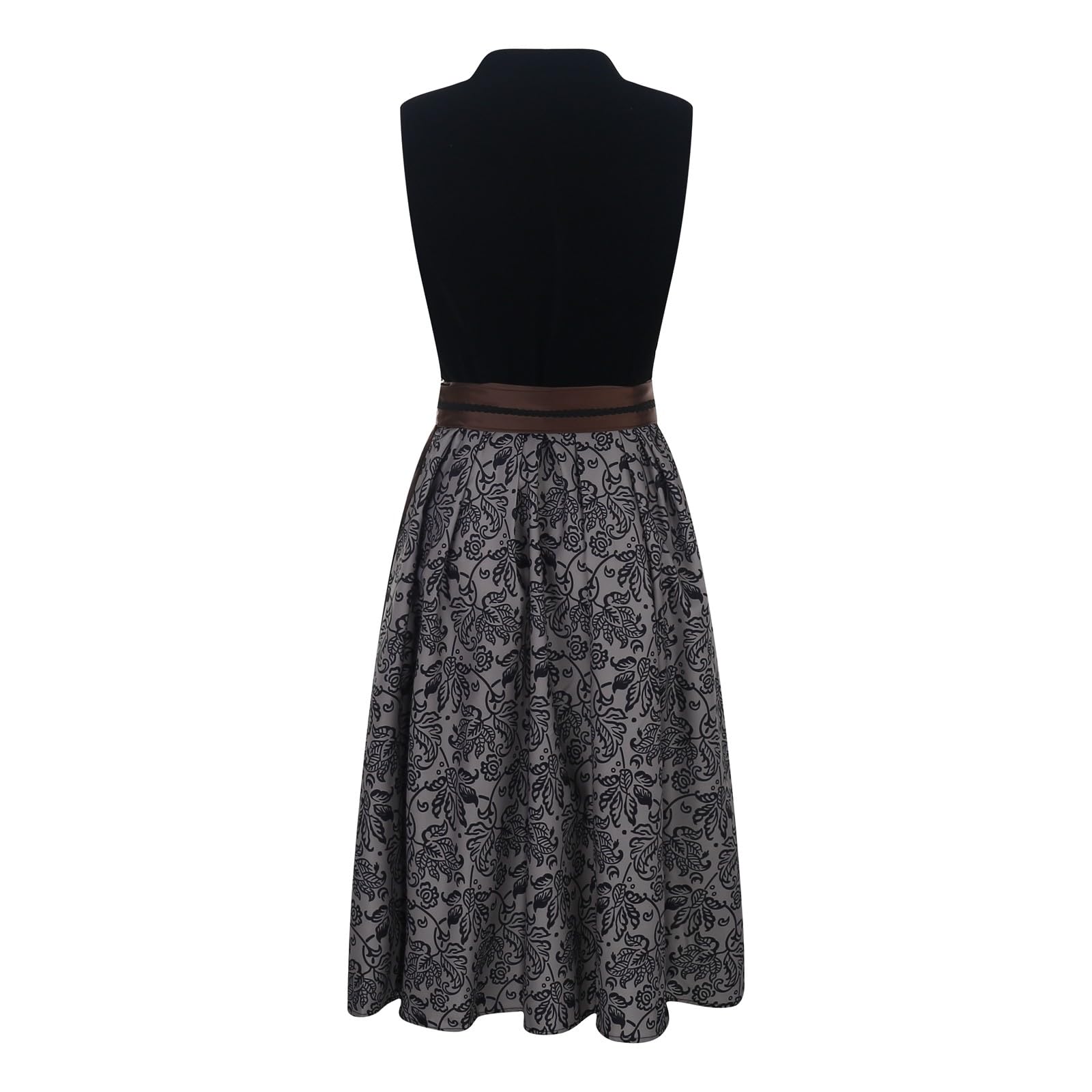 Gonna estiva da donna per Oktoberfest, stile bohémien, con motivo floreale, vita alta, elasticizzata, casual, per il tempo libero, vestibilità ampia, gonna a pieghe