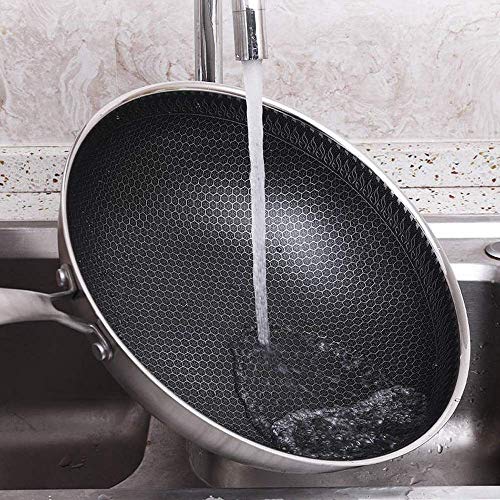 Wok de Acero Inoxidable 304 Antiadherente Honeycomb miniatura 3