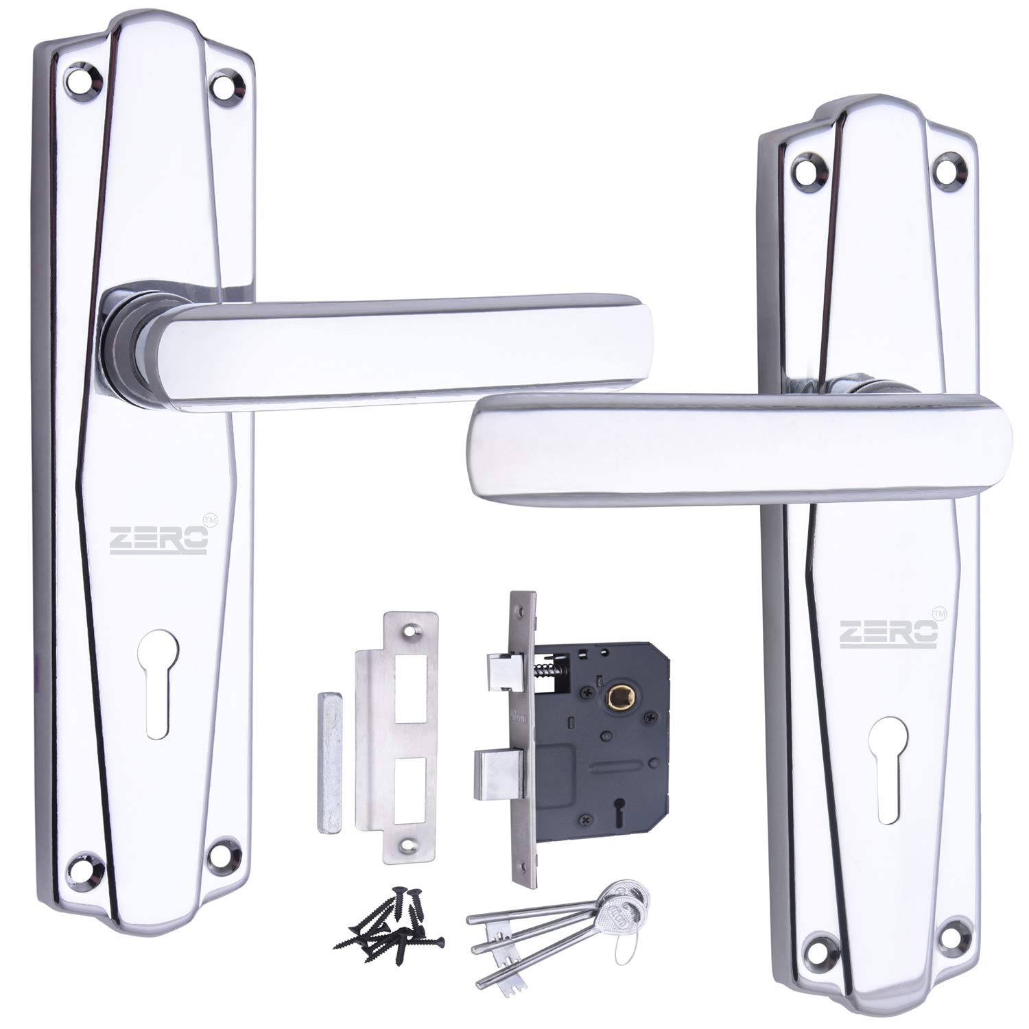 ZERO ERROR Mortise Door Lock 609 K.Y. 7 Inch Mortice Handle Pair in C.P. Finish with Legend 65 mm Brass Dead Bolt Double Action 6 Lever Lock. (B07Y559ZZH) Amazon Price History, Amazon Price Tracker