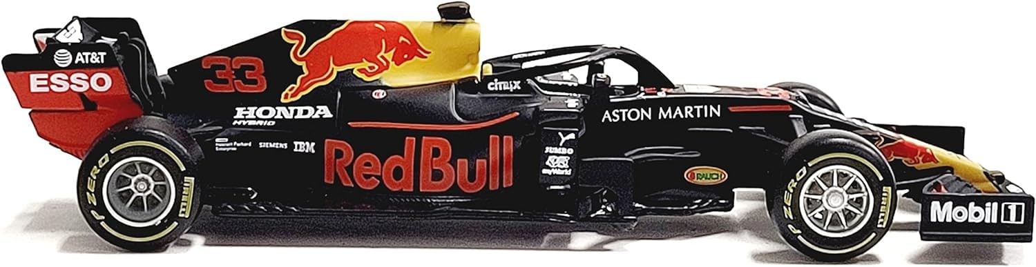 Miniatura F1 Max Verstappen Red Bull Racing RB16 2020 Winner Abu