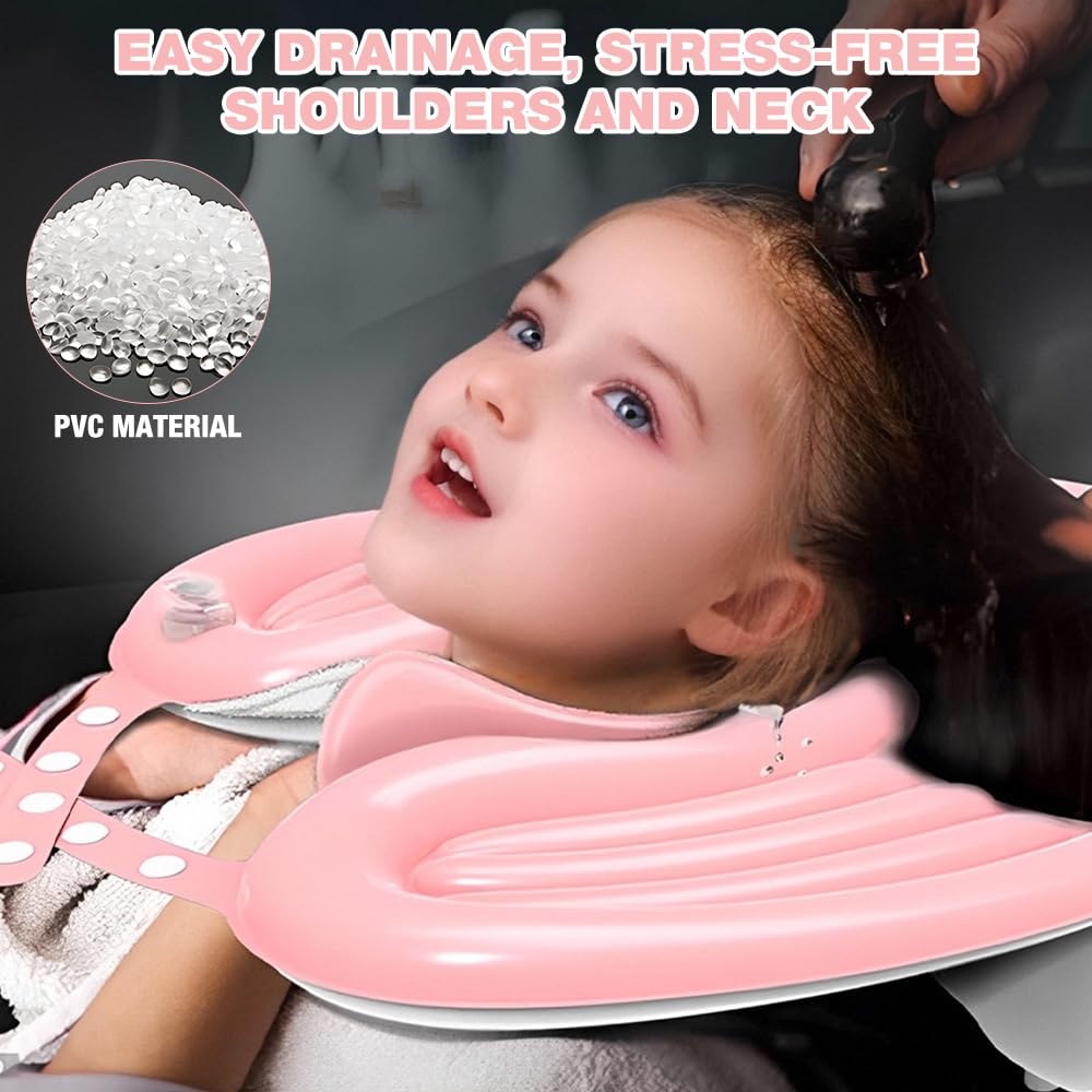 Aufblasbares Haarwaschbecken, Mobiles Shampoo Waschbecken, Tragbares Shampoo-Becken, Faltbares Haarwaschbecken, Haarwaschwanne mit Luftpumpe und Drainage für Behinderte, ältere, Schwangere