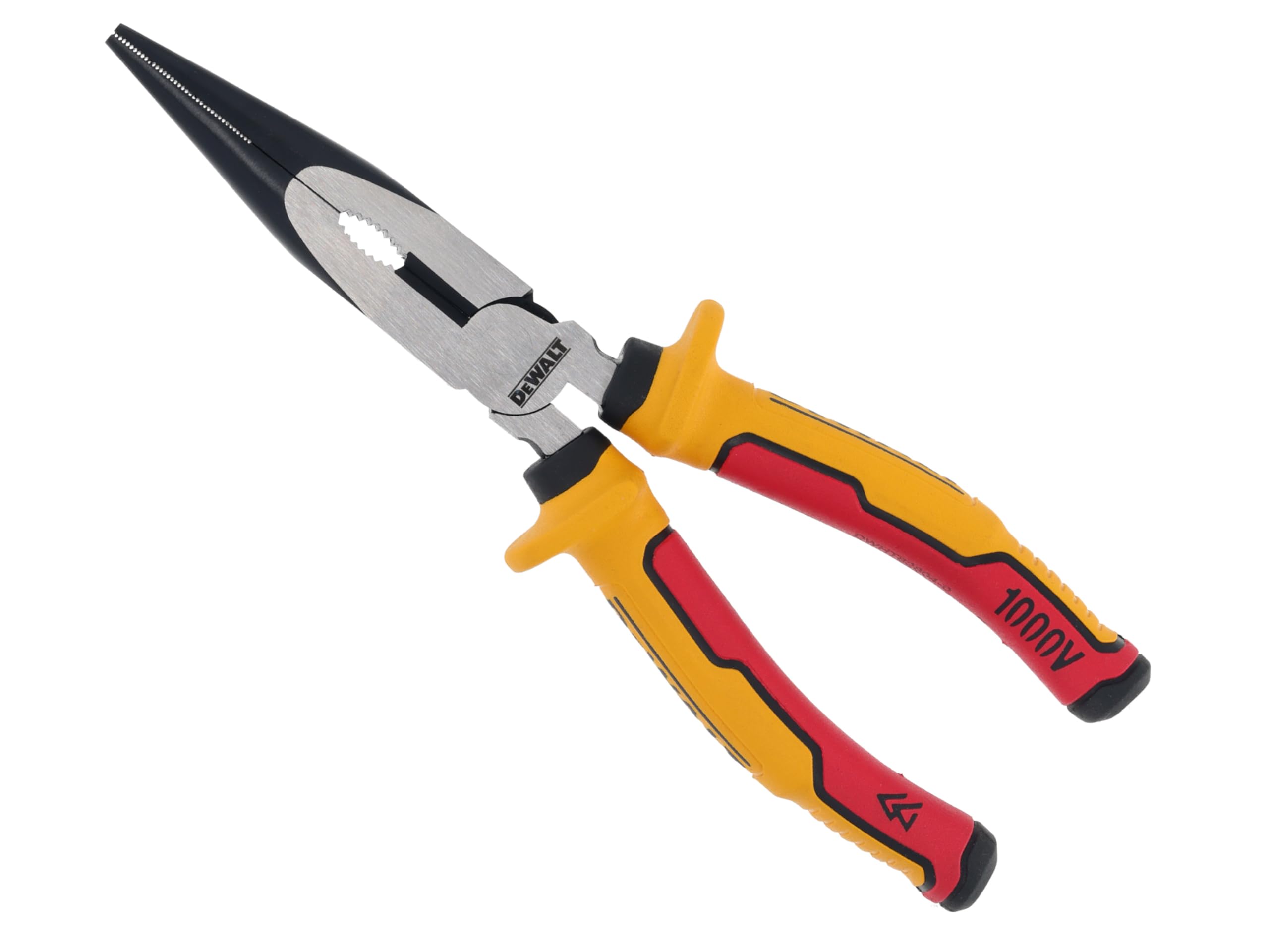 Dewalt VDE Long Nose Pliers 200mm, Approx. Hardness 61±2 HRC and Depth is 1.5±0.5mm, Multi