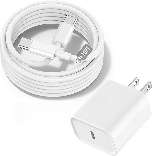 Miniatura 10 de Cargador rápido para iPhone de 10 pies, paquete de 3 unidades extra largo [certificado Apple MFi] Cargador de iPhone de carga rápida USB C a