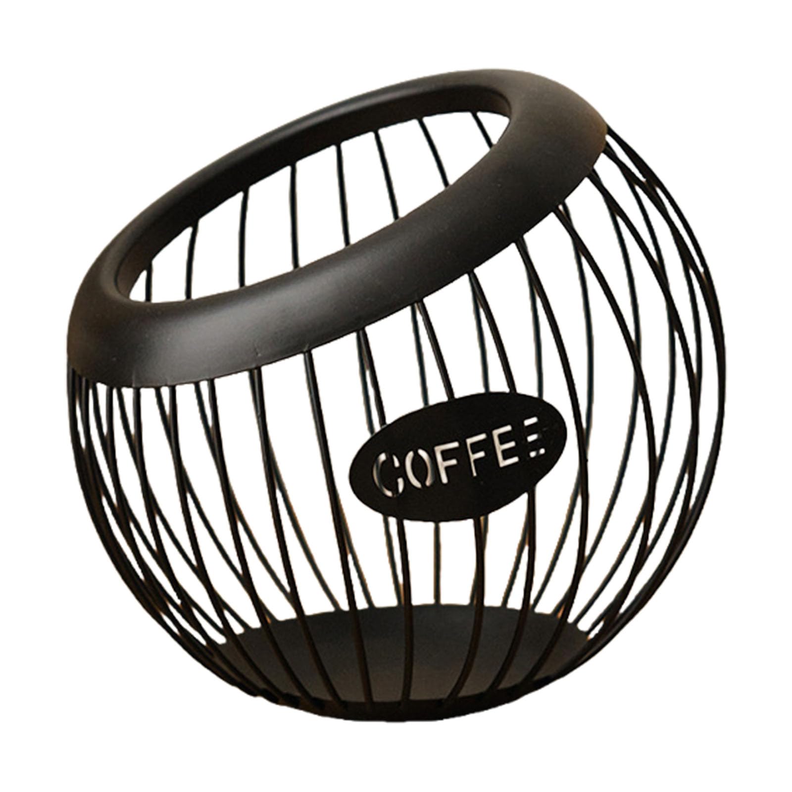 Buxuaaaa Multipurpose Sturdy Elegant Coffee Storage Basket Opening to Keep Your Coffee Gear Organized and Easy Accessible Lover Gifts