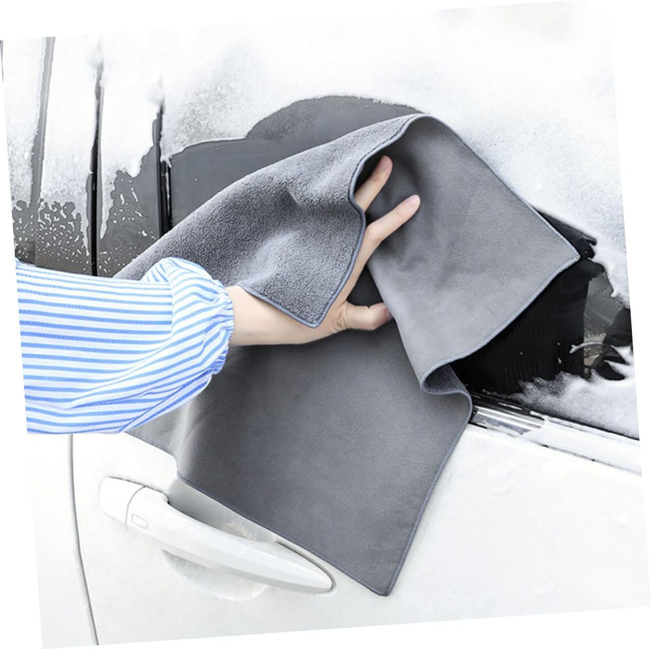 Super Absorbent Car Wash Towel 30x40cm Thickened Suede Chamois Cleaning Cloth for Auto Interior and Exterior Drying Without Water Spots