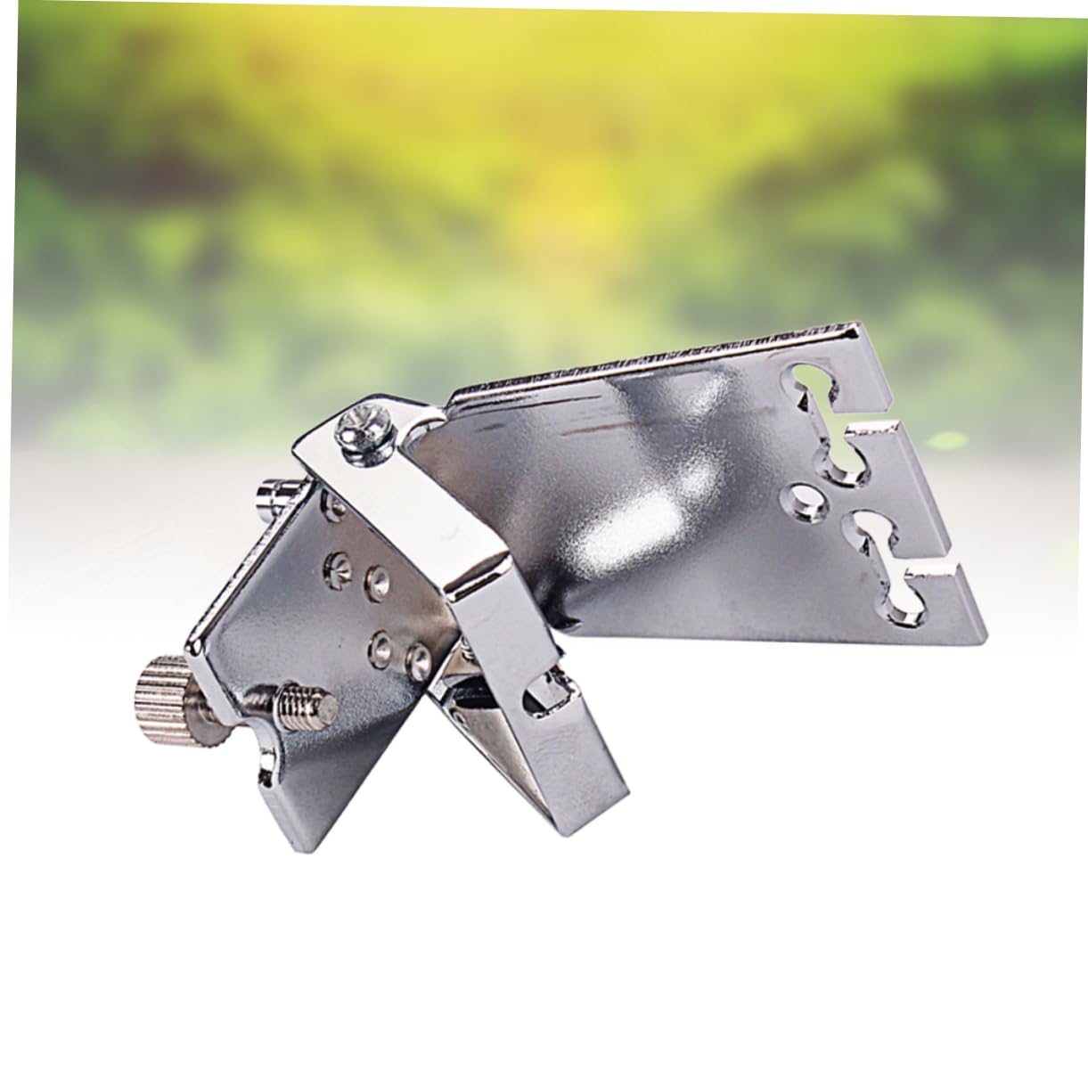 BESTonZON Silver Metal String Drawplate Tailpiece for Banjo Durable Unit Construction Replacement Part for Banjo Instruments