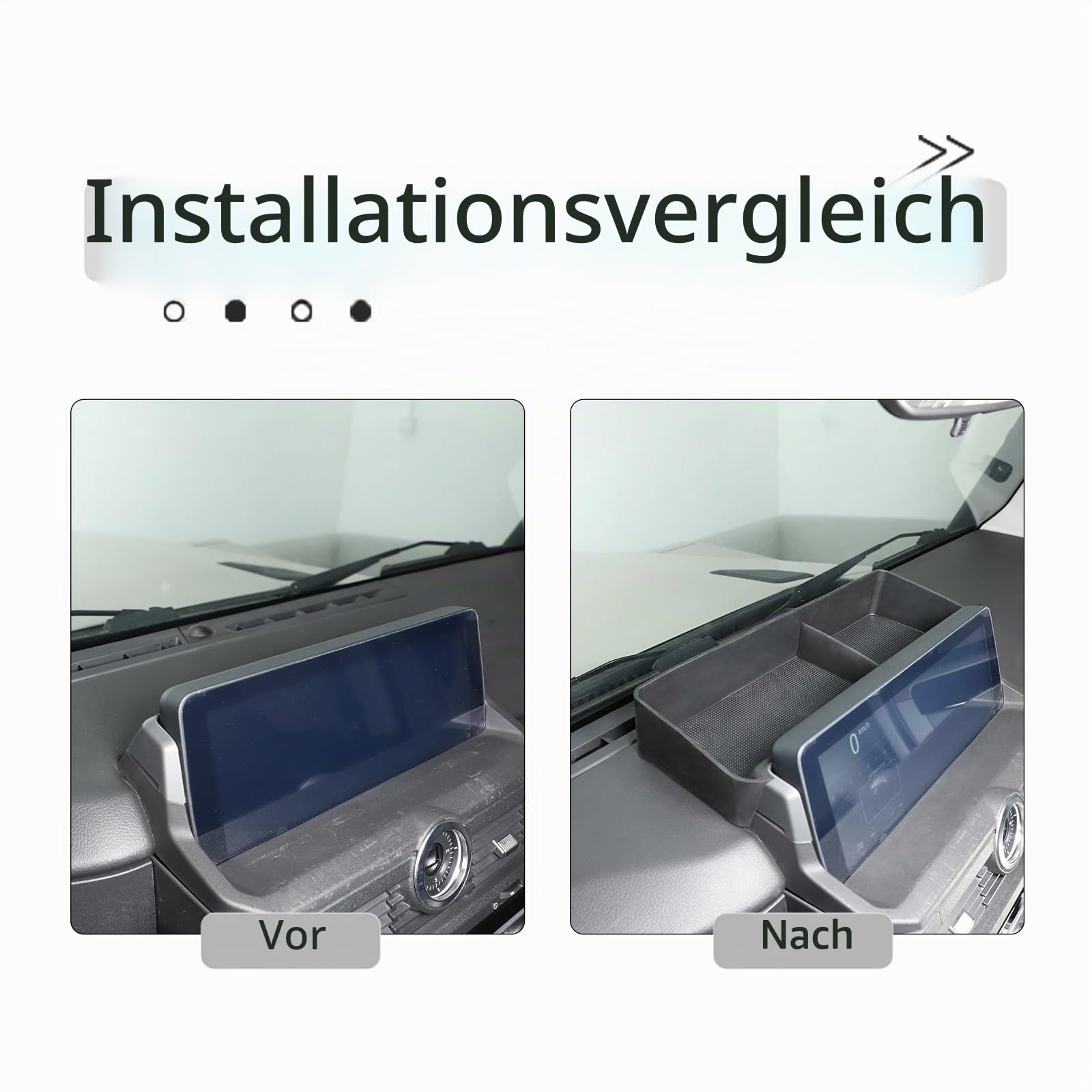 PIUGILH Dashboard Bildschirm Hinterer Aufbewahrungsbox Geeignet für INEOS Grenadier 2020-2024,Mittelkonsole Aufbewahrungsbox,Auto Innenraum Organizer Zubehör