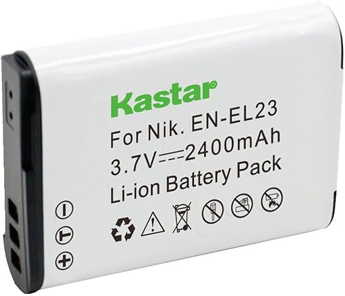 Kastar Batería de repuesto para batería EN-EL23, ENEL23, cargador MH-67 y cámaras digitales Coolpix P600, P610 S810c, P900