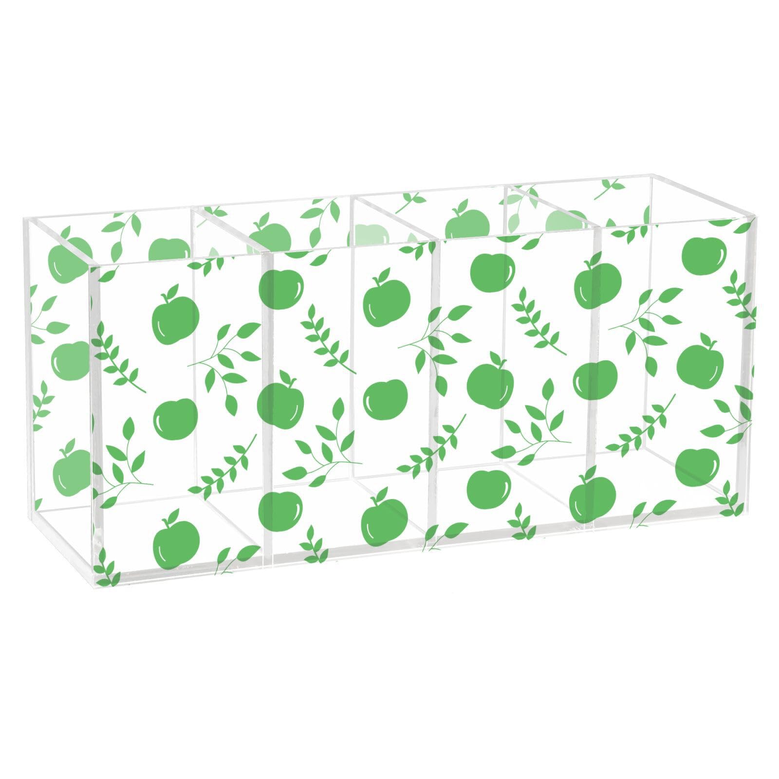 Organiseur à 4 compartiments motif feuilles de fruits pour embellir votre bureau