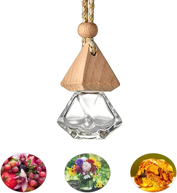 5ml Car Air Fresheners Diffuser with Essential Oil, Long Lasting Hanging Scent Car Accessories for Men Women (Octagonal)