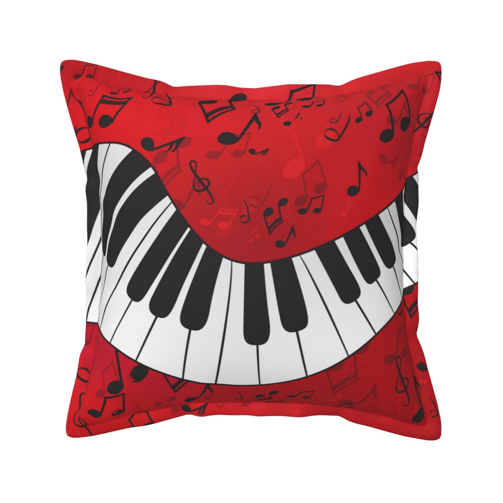 Housse de coussin motif piano en cuir cadeau idéal pour musicien et mélomane