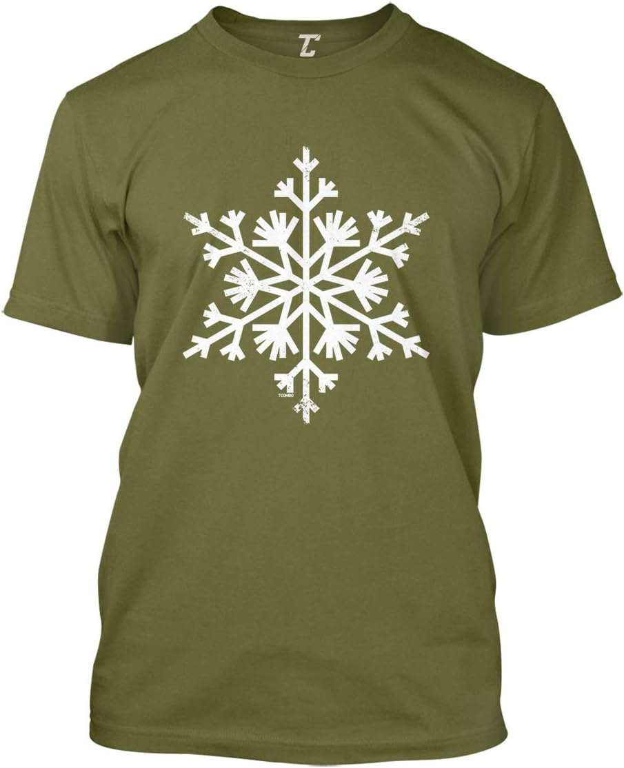 Distressed Snowflake - Christmas Winter Men's T-Shirt