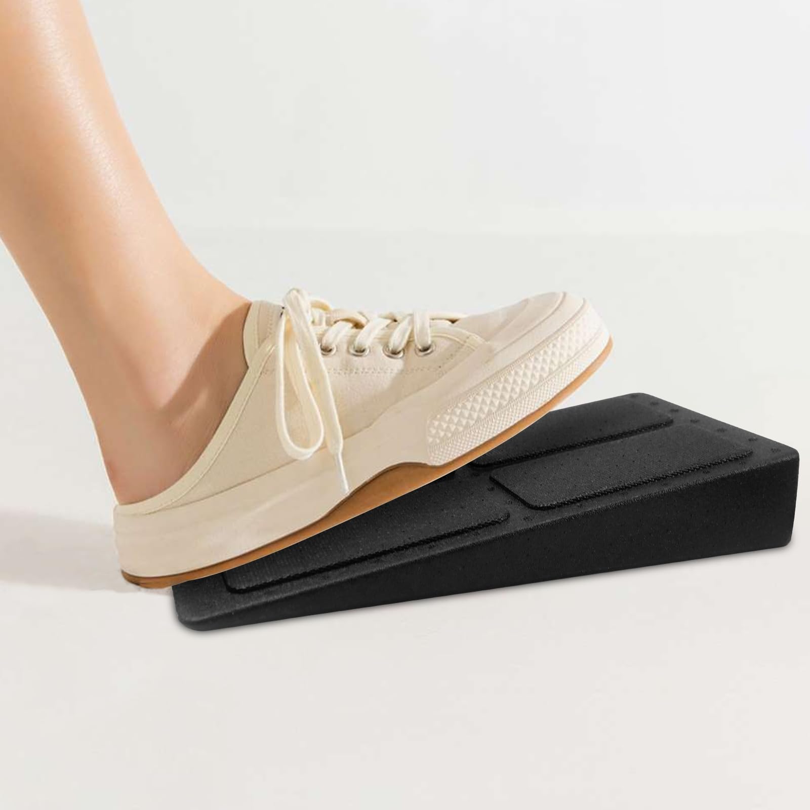 Mumjooyi Pedana Fitness Inclinata Set di 3 Calf Slant Board Squat Wedge Block Regolabili Pedana Inclinata per Polpaccio Stretch l'allenamento Yoga Nero
