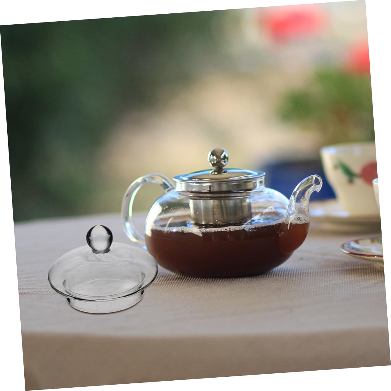 Filtro de Té para Tetera de Vidrio Desmontable, 4 Piezas